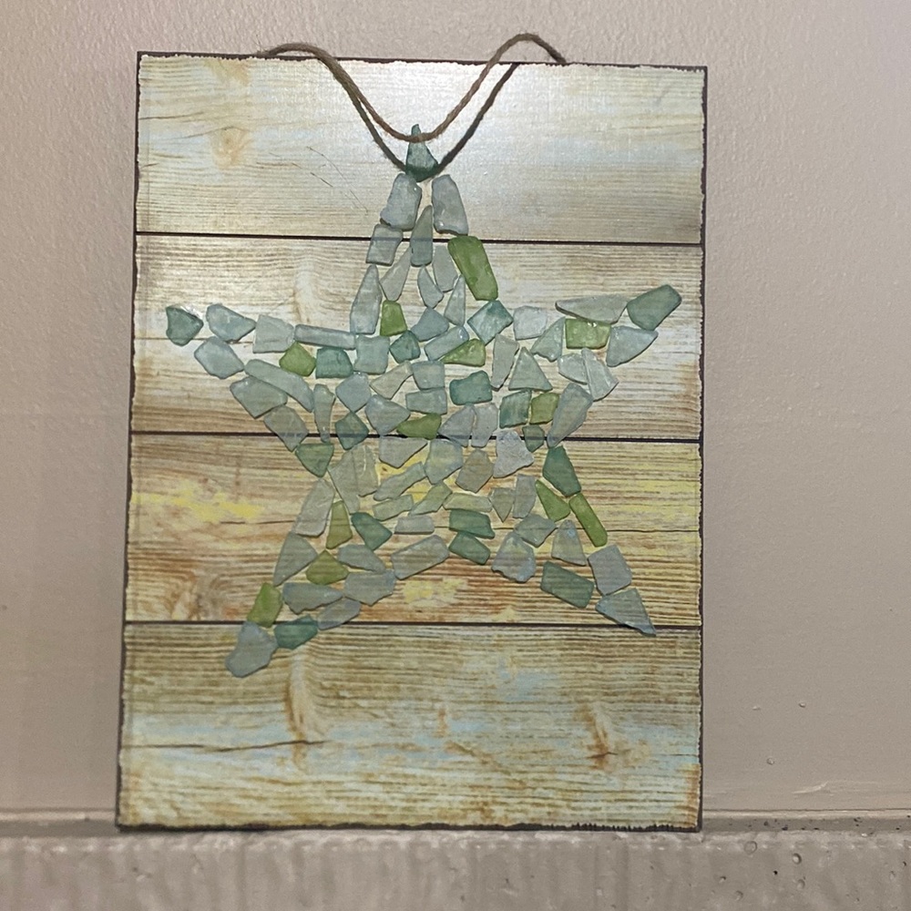 Beach Glass Star hanging wall art